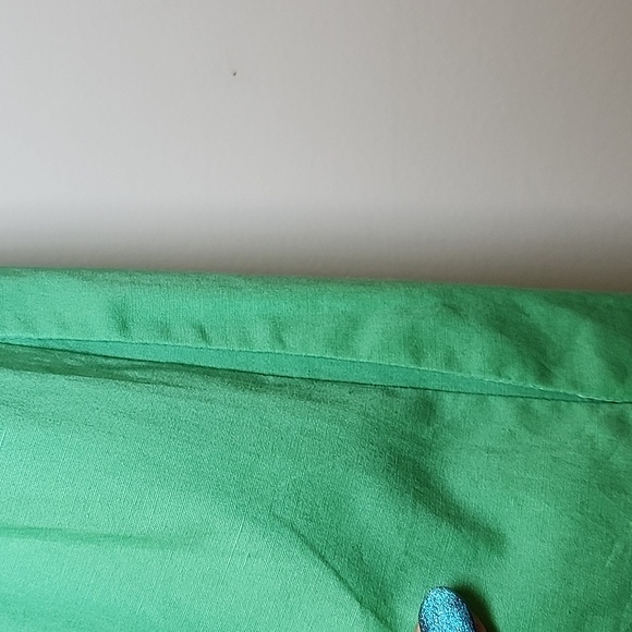 Maggie London Green  V- Neck Sleeveless Solid Maxi  Dress Sz 8 - Picture 13 of 16